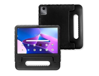 Lunso Lenovo Tab M11 - EVA Schokbestendige Kinderhoes met handvat - Zwart