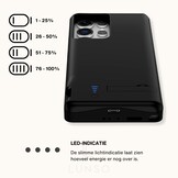 Samsung Galaxy S25 Ultra Powerbank hoesje 5000 mAh hoes - Zwart