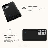 Samsung Galaxy S25 Ultra Powerbank hoesje 5000 mAh hoes - Zwart
