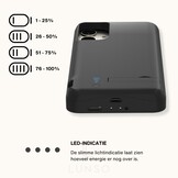 Samsung Galaxy S25 Powerbank hoesje 5000 mAh hoes - Zwart