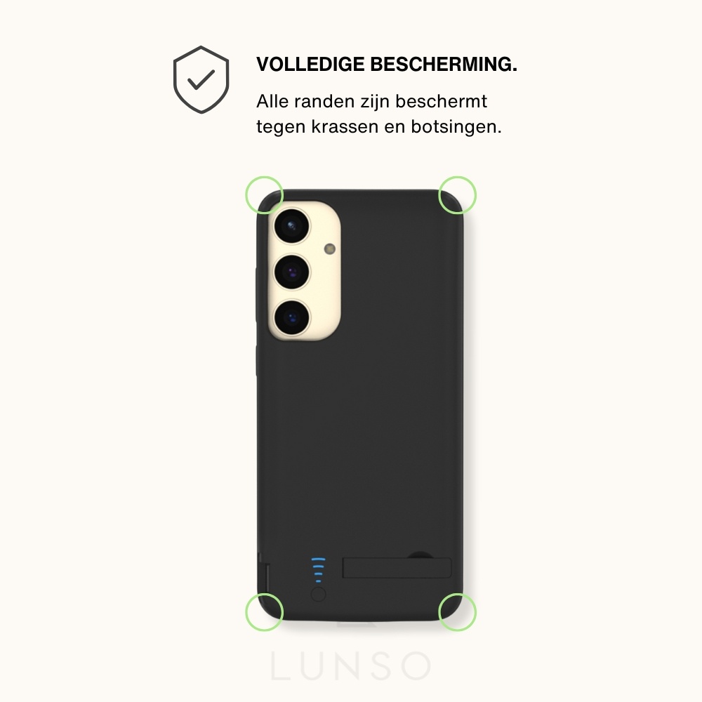 Samsung Galaxy S25 Powerbank hoesje 5000 mAh hoes - Zwart