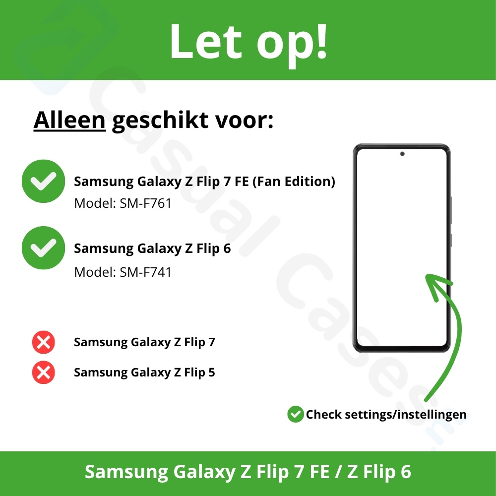 Samsung Galaxy Z Flip 7 FE / Z Flip6 leren Flipcase hoesje - Zwart