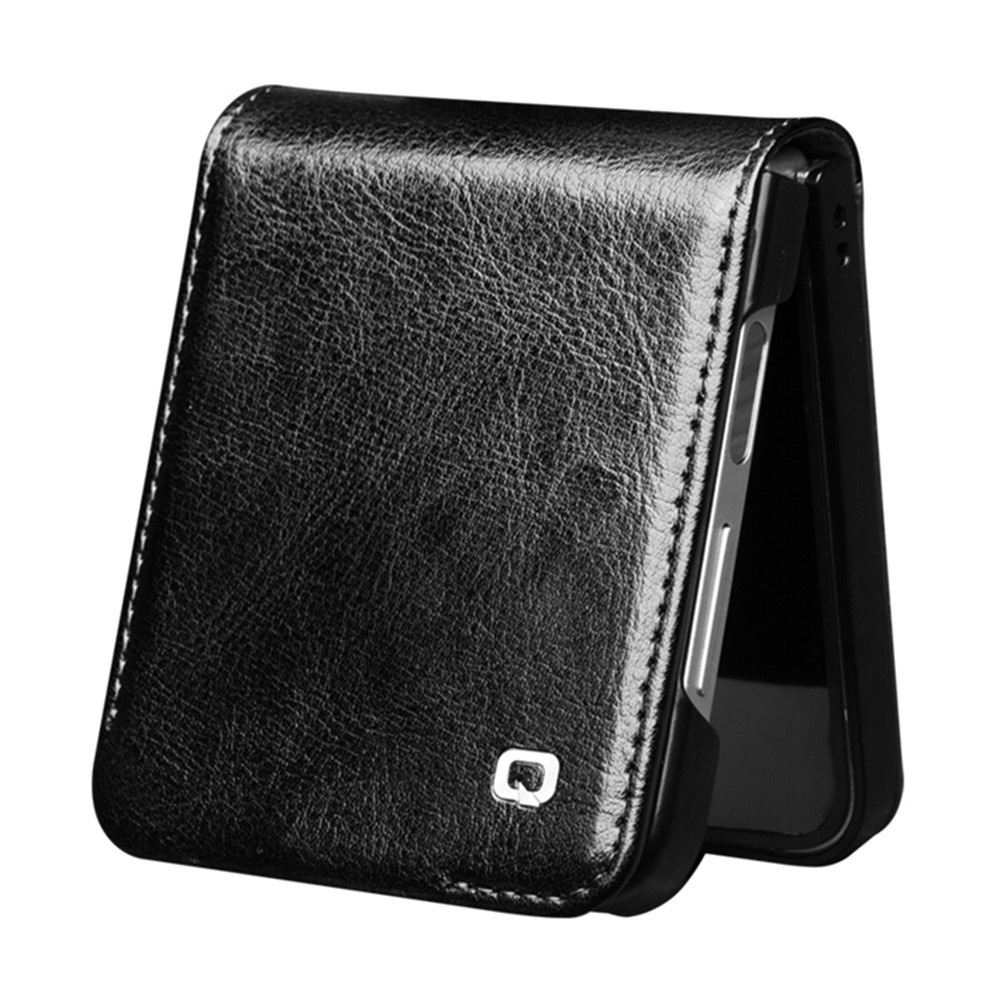 Samsung Galaxy Z Flip 7 FE / Z Flip6 leren Flipcase hoesje - Zwart