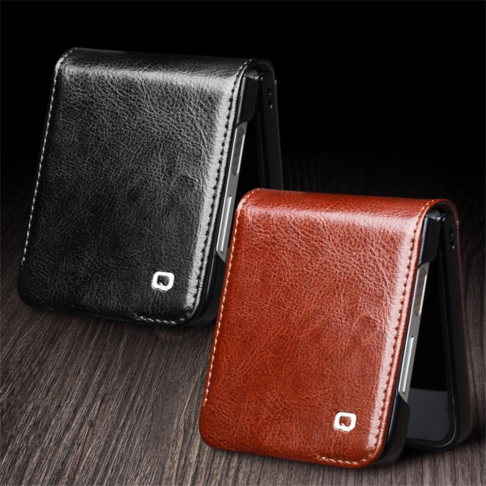 Samsung Galaxy Z Flip 7 FE / Z Flip6 leren Flipcase hoesje - Zwart