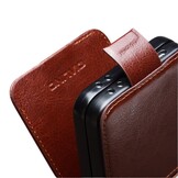 Samsung Galaxy Z Flip 7 FE / Z Flip6 leren Flipcase hoesje - Donkerbruin