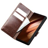 Samsung Galaxy Z Fold 7 leren bookcase hoesje - Donkerbruin