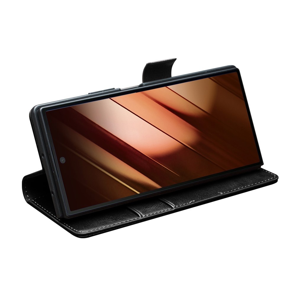 Samsung Galaxy Z Fold 7 leren bookcase hoesje - Zwart
