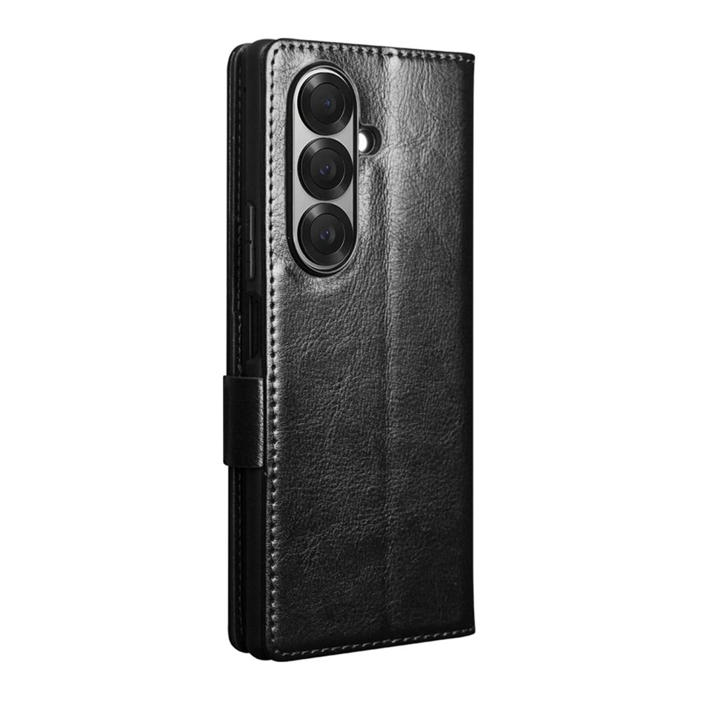 Samsung Galaxy Z Fold 7 leren bookcase hoesje - Zwart