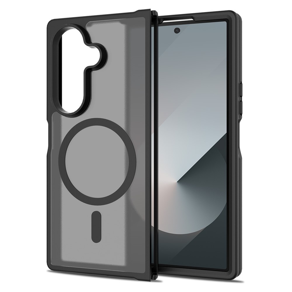 Lunso Samsung Galaxy Z Fold 7 slank backcover hoesje met MagSafe ondersteuning - Zwart