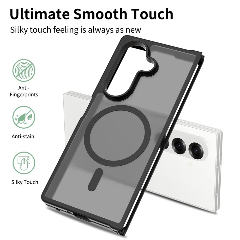 Samsung Galaxy Z Fold 7 hoesje slanke backcover met volledige MagSafe ondersteuning - Zwart