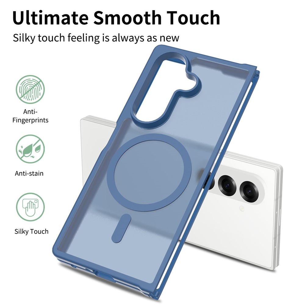 Samsung Galaxy Z Fold 7 hoesje slanke backcover met volledige MagSafe ondersteuning - Blauw