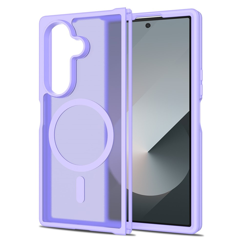 Lunso Samsung Galaxy Z Fold 7 slank backcover hoesje met MagSafe ondersteuning - Paars