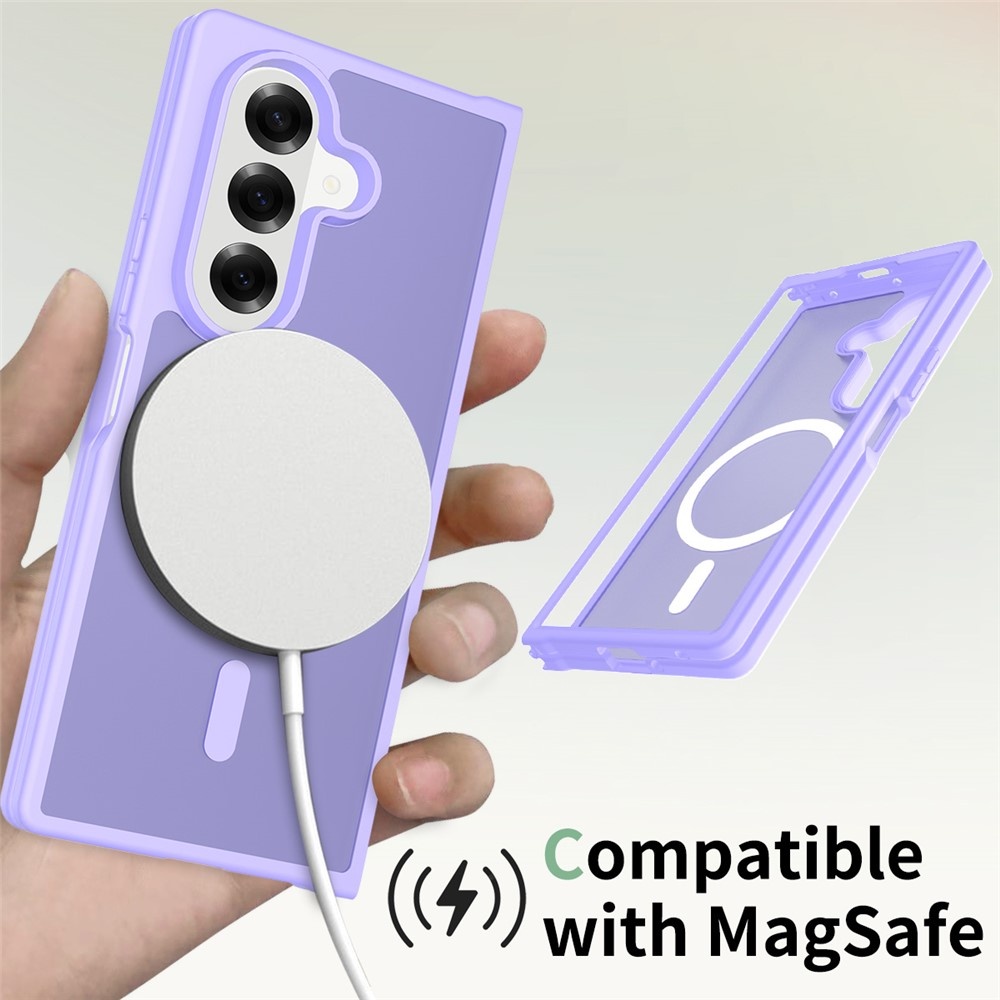Samsung Galaxy Z Fold 7 hoesje slanke backcover met volledige MagSafe ondersteuning - Paars