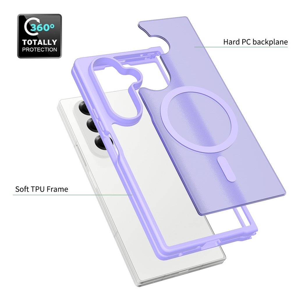Samsung Galaxy Z Fold 7 hoesje slanke backcover met volledige MagSafe ondersteuning - Paars