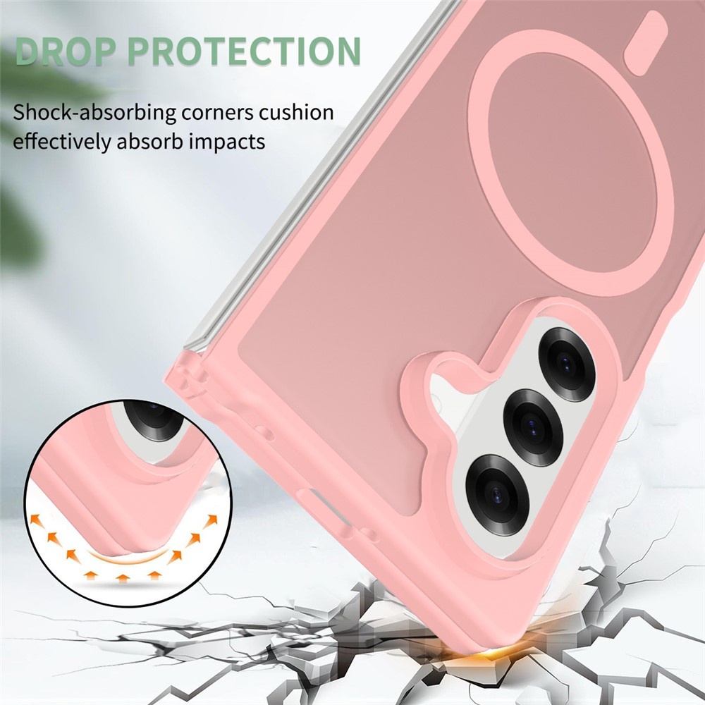 Samsung Galaxy Z Fold 7 hoesje slanke backcover met volledige MagSafe ondersteuning - Roze