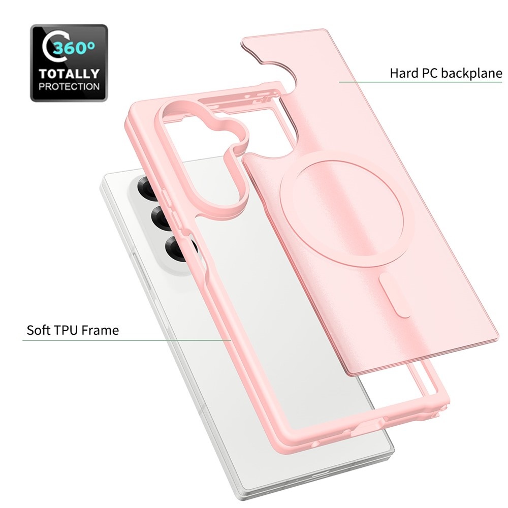 Samsung Galaxy Z Fold 7 hoesje slanke backcover met volledige MagSafe ondersteuning - Roze