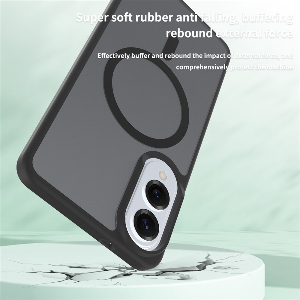 Samsung Galaxy S25 Edge hoesje slanke backcover met volledige MagSafe ondersteuning - Zwart