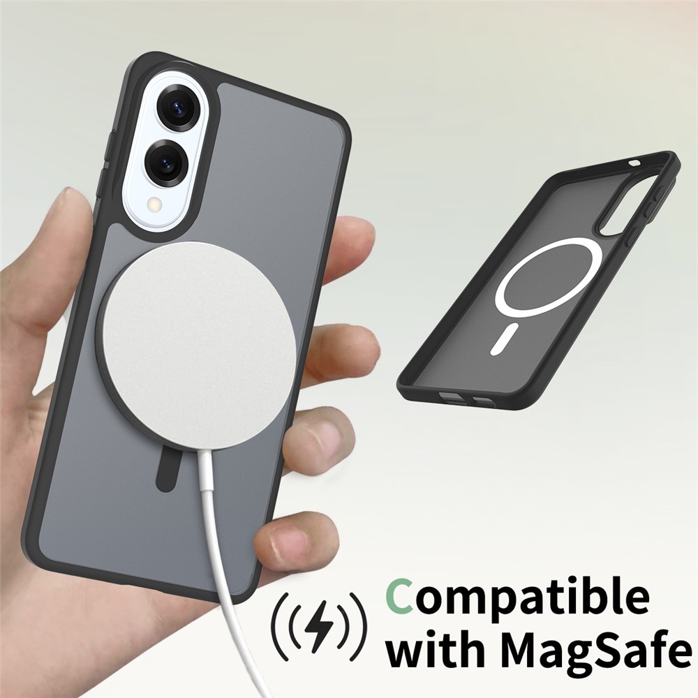 Samsung Galaxy S25 Edge hoesje slanke backcover met volledige MagSafe ondersteuning - Zwart