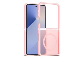 Lunso Samsung Galaxy Z Flip 7 slank backcover hoesje met MagSafe ondersteuning - Roze