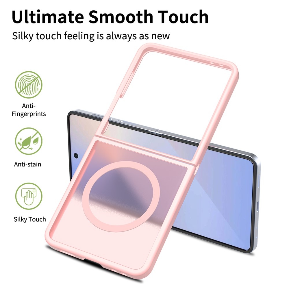 Samsung Galaxy Z Flip 7 hoesje slanke backcover met volledige MagSafe ondersteuning - Roze