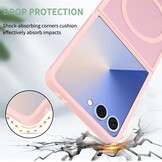 Samsung Galaxy Z Flip 7 hoesje slanke backcover met volledige MagSafe ondersteuning - Roze