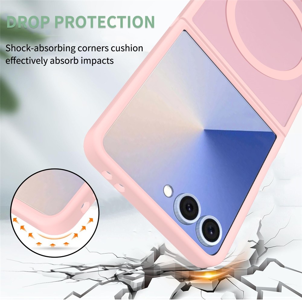 Samsung Galaxy Z Flip 7 hoesje slanke backcover met volledige MagSafe ondersteuning - Roze