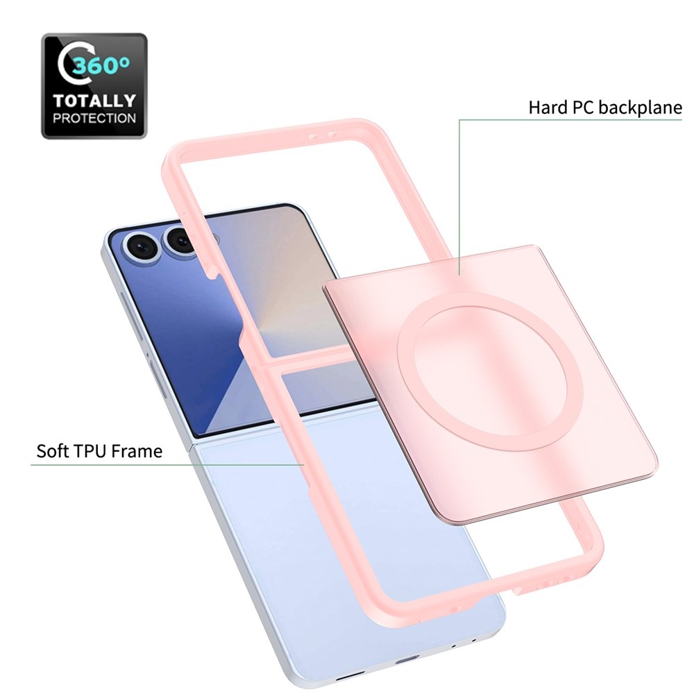 Samsung Galaxy Z Flip 7 hoesje slanke backcover met volledige MagSafe ondersteuning - Roze