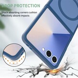 Samsung Galaxy Z Flip 7 hoesje slanke backcover met volledige MagSafe ondersteuning - Blauw