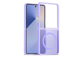 Lunso Samsung Galaxy Z Flip 7 slank backcover hoesje met MagSafe ondersteuning - Paars