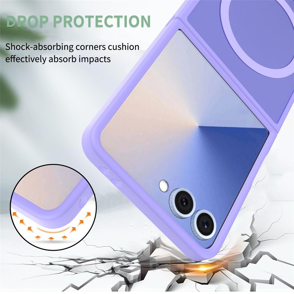 Samsung Galaxy Z Flip 7 hoesje slanke backcover met volledige MagSafe ondersteuning - Paars