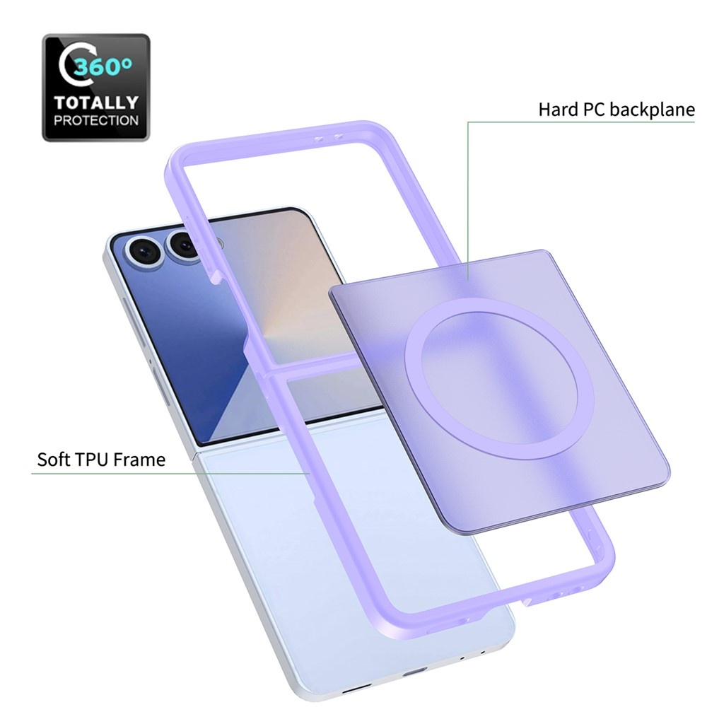 Samsung Galaxy Z Flip 7 hoesje slanke backcover met volledige MagSafe ondersteuning - Paars