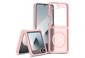 Lunso Samsung Galaxy Z Flip 7 FE / Z Flip6 slank backcover hoesje met MagSafe ondersteuning - Roze