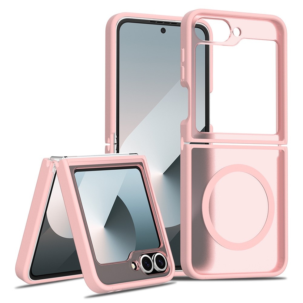 Samsung Galaxy Z Flip 7 FE / Z Flip6 hoesje slanke backcover met volledige MagSafe ondersteuning - Roze