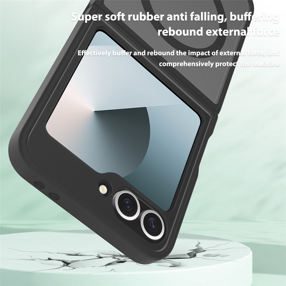 Samsung Galaxy Z Flip 7 FE / Z Flip6 hoesje slanke backcover met volledige MagSafe ondersteuning - Zwart