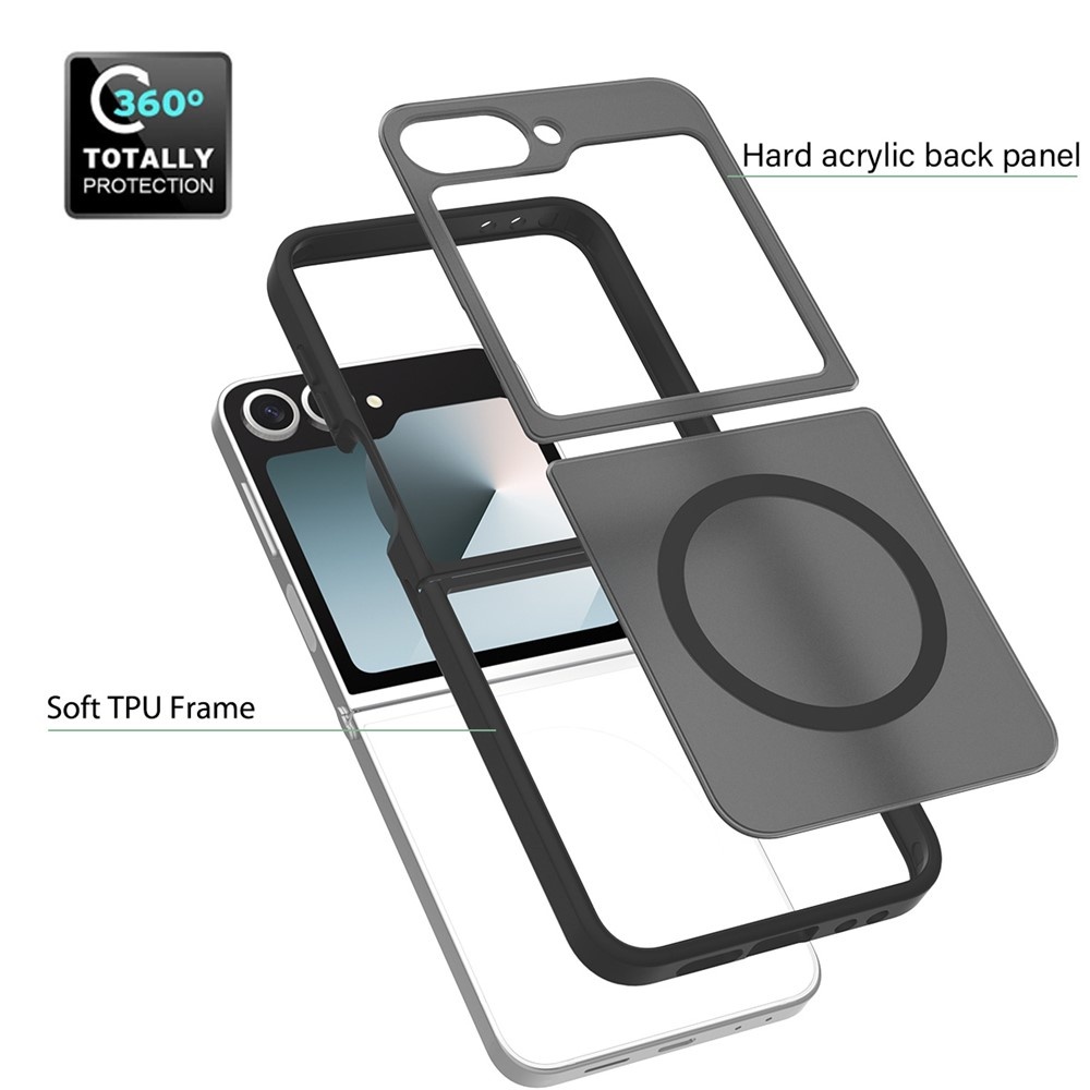 Samsung Galaxy Z Flip 7 FE / Z Flip6 hoesje slanke backcover met volledige MagSafe ondersteuning - Paars