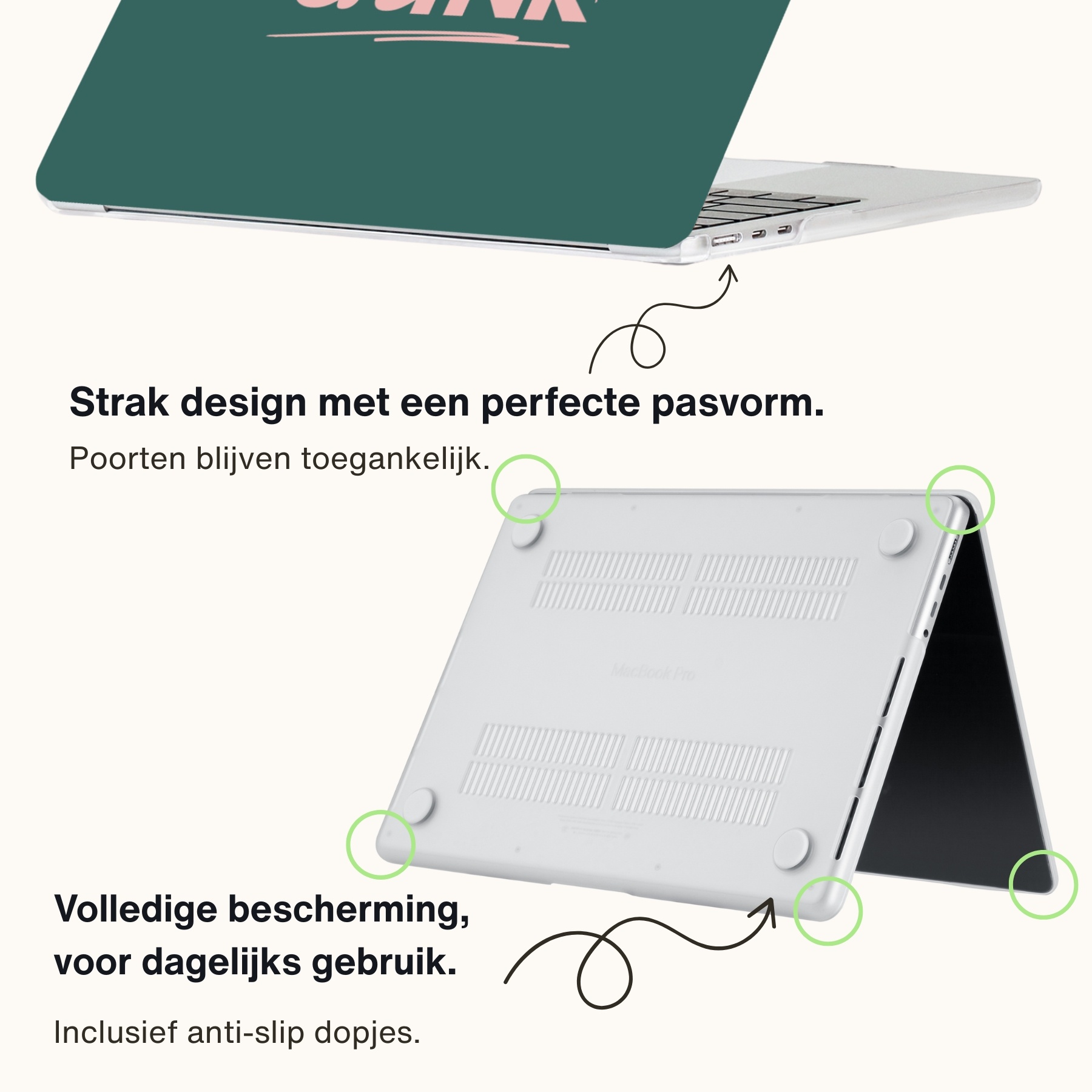 Maak je eigen MacBook Pro 14 inch (2021-2024) cover hoes met logo - Zonder uitsparing - Model A2442 / A2779 / A2918 / A2992 / A3112 / A3185 / A3401