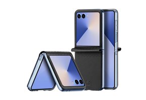 Dux Ducis Samsung Galaxy Z Flip 7 Leren hoes - backcover - Zwart