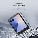 Samsung Galaxy Z Flip 7 Leren hoes Backcover - Zwart