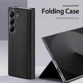 Samsung Galaxy Z Fold 7 Leren hoes Bookcase - Zwart