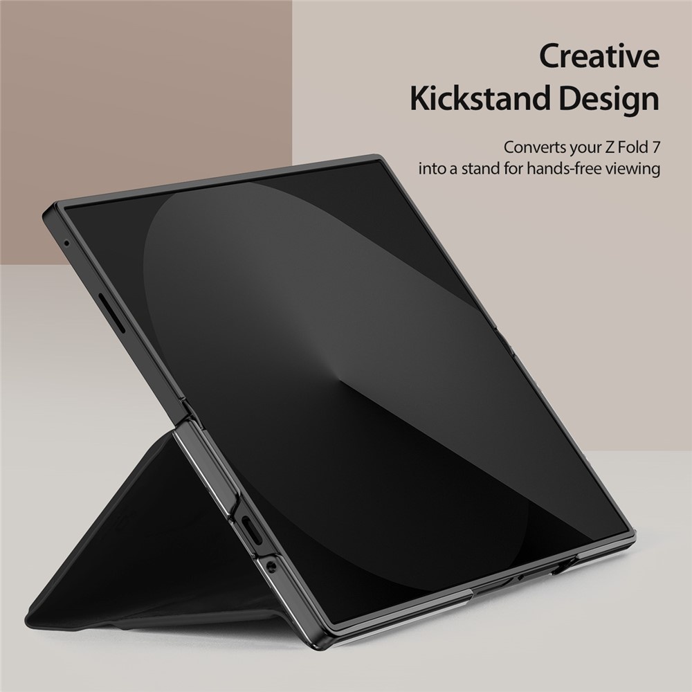Samsung Galaxy Z Fold 7 Leren hoes Bookcase - Zwart