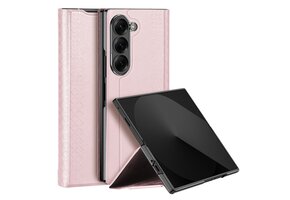 Dux Ducis Samsung Galaxy Z Fold 7 Leren hoes - bookcase - Lichtroze