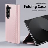 Samsung Galaxy Z Fold 7 Leren hoes Bookcase - Lichtroze