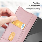 Samsung Galaxy Z Fold 7 Leren hoes Bookcase - Lichtroze