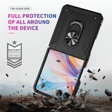 Samsung Galaxy Z Flip 7 Armor backcover hoes met ringhouder - Zwart