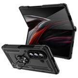 Samsung Galaxy Z Fold 7 Armor backcover hoes met ringhouder - Zwart