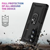 Samsung Galaxy Z Fold 7 Armor backcover hoes met ringhouder - Zwart