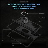 Samsung Galaxy Z Fold 7 Armor backcover hoes met ringhouder - Zwart