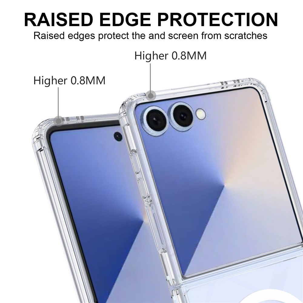 Samsung Galaxy Z Flip 7 Backcover hoes met MagSafe ondersteuning - Transparant