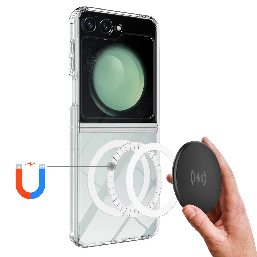 Samsung Galaxy Z Flip 7 FE / Z Flip6 Backcover hoes met MagSafe ondersteuning - Transparant