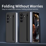 Samsung Galaxy Z Fold 7 Backcover hoes – Inclusief Styluspen & Screenprotector - Zwart